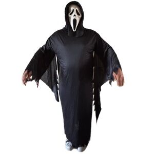 Vintage 2010s Ghost Face Costume Adult Scream Mask Robe Fun World 9974